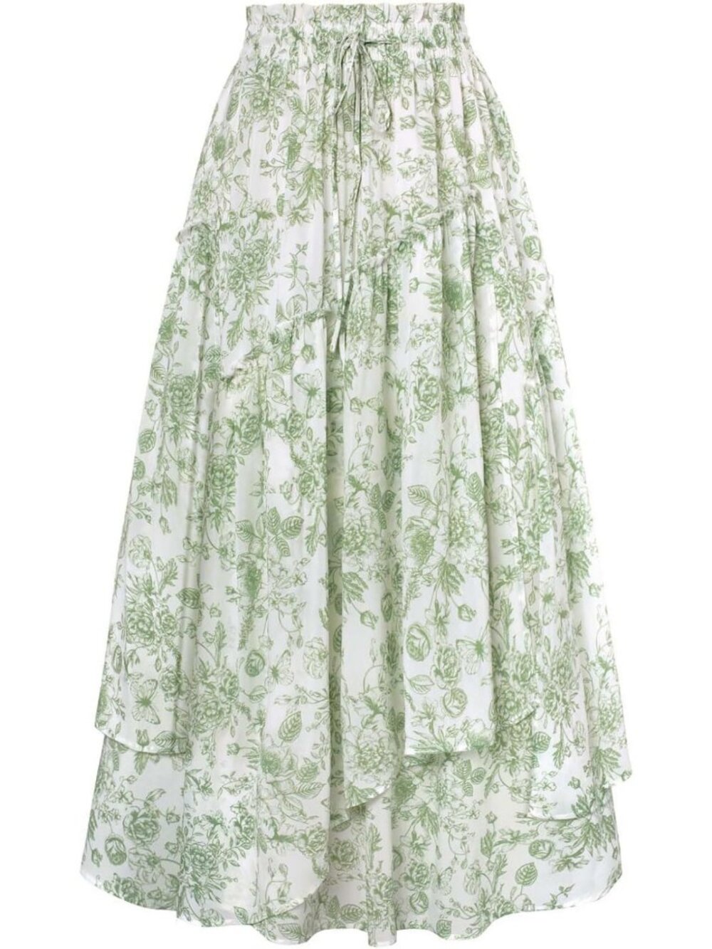 Floral Maxi Skirt for Women | Elastic Waist Boho Long Skirt | Summer Fashion
